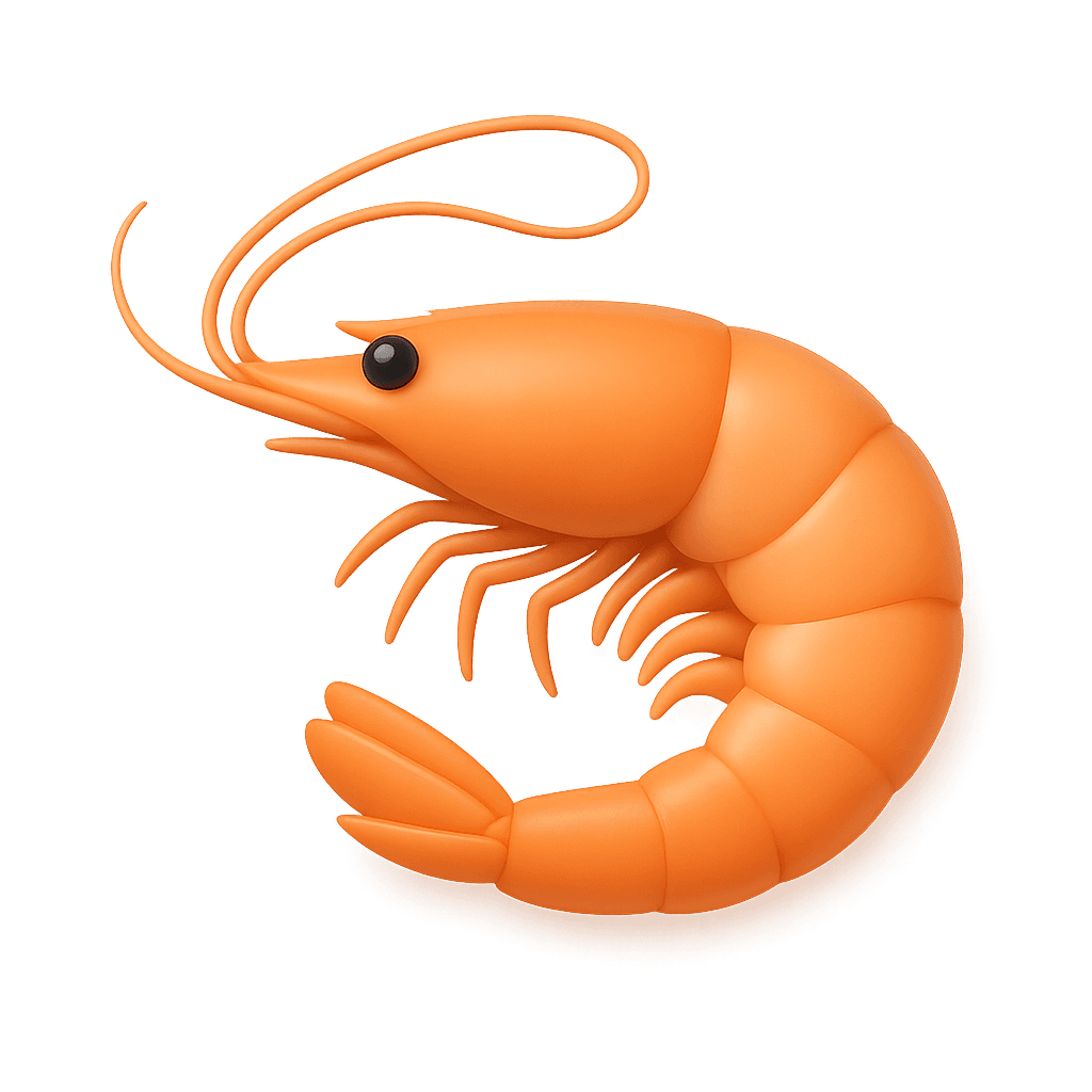 Shrimp badge